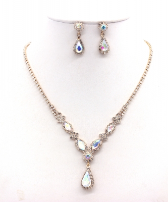Rhinestone Necklace NB300608 GDAB